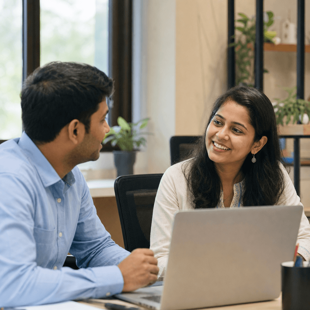 People connecting in a caring professional moment