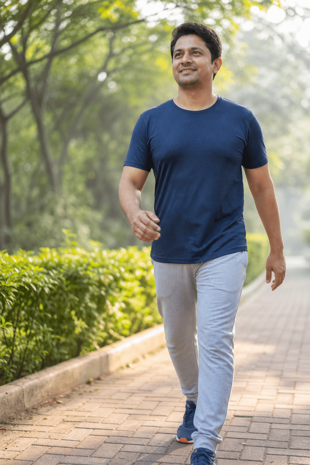 Adult enjoying an active outdoor walk